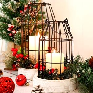 Black Metal Candle Holders